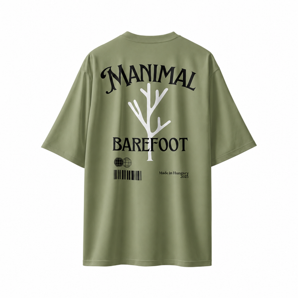 Manimal Roots barefoot póló – Olívazöld