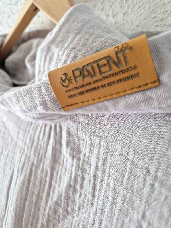 Ikigai organikus pamut kapucnis pulóver - Lenge, lélegző - Fehér