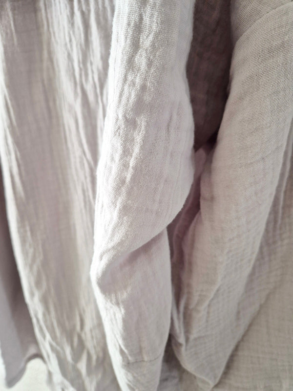 Ikigai organikus pamut kapucnis pulóver - Lenge, lélegző - Fehér