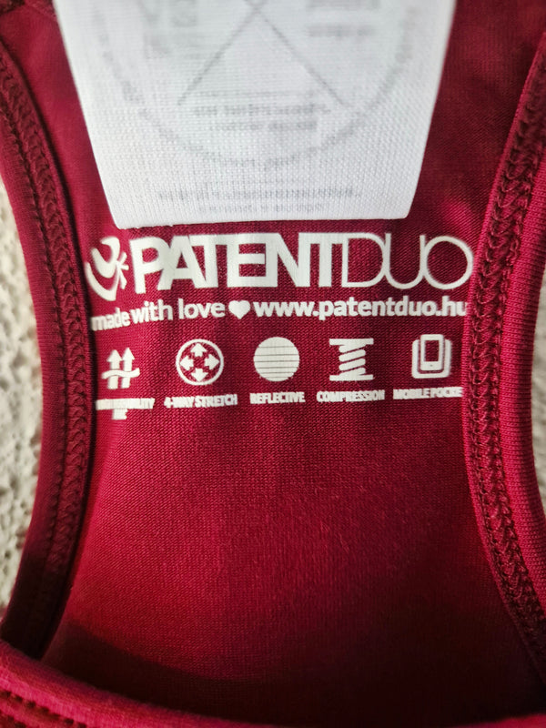 Organikus pamut női tank top - Bordópiros