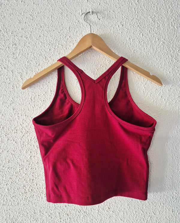 Organikus pamut női tank top - Bordópiros