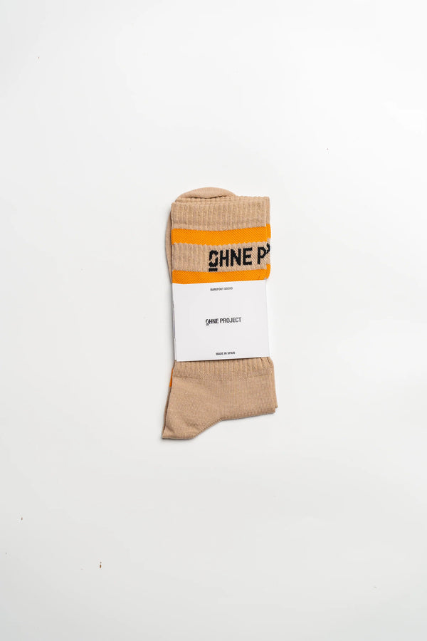 Ohne Project Barefoot Retro Socks - Beige/Orange