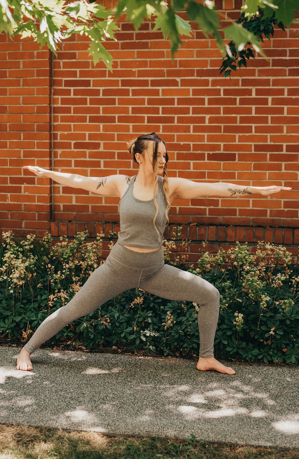 Organikus pamut női tank top - Világos melír szürke