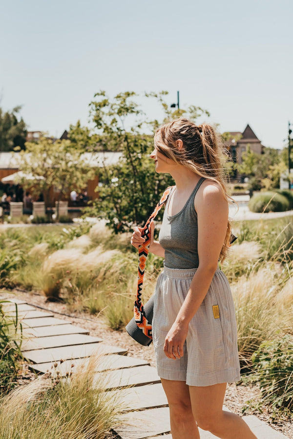 Organikus pamut női tank top - Világos melír szürke