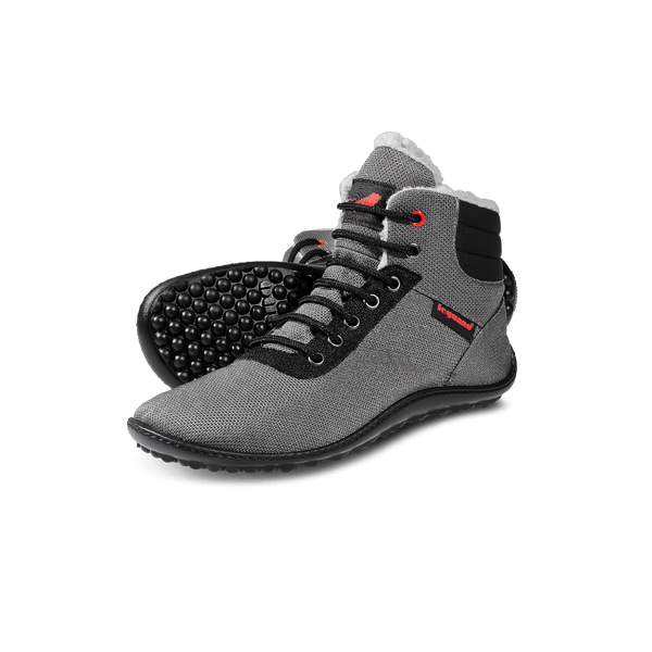 Leguano Kosmo Szürke Magasszárú Téli Mezítlábas Cipő