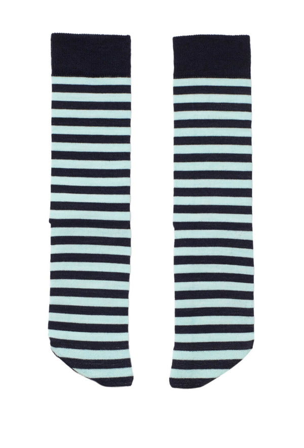 Plust 12 Mezítlábas Gyerek Zokni Merinó gyapjú Kék csíkos