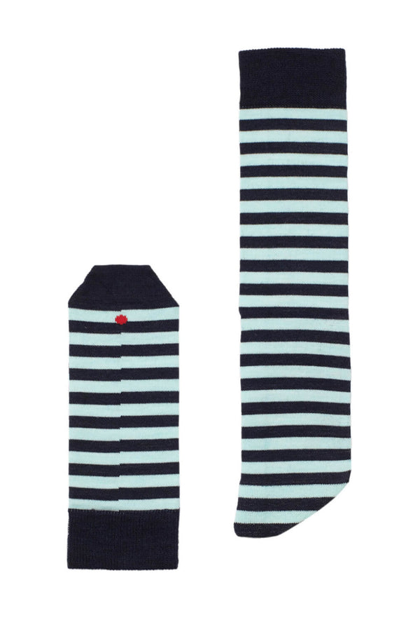 Plust 12 Mezítlábas Gyerek Zokni Merinó gyapjú Kék csíkos