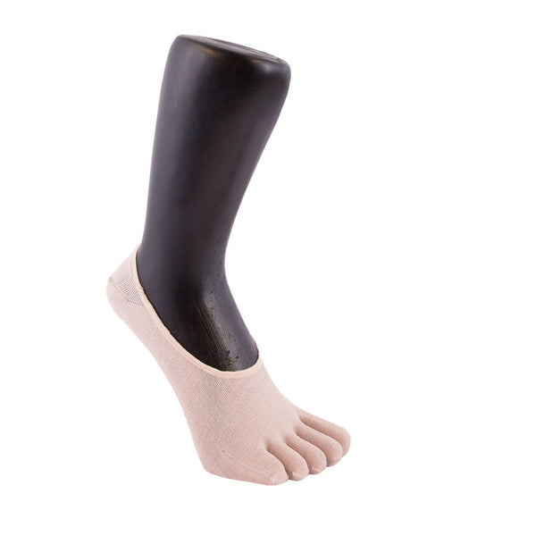 TOETOE® Ötujjas Selyem Bézs Titokzokni Méret: 39-43