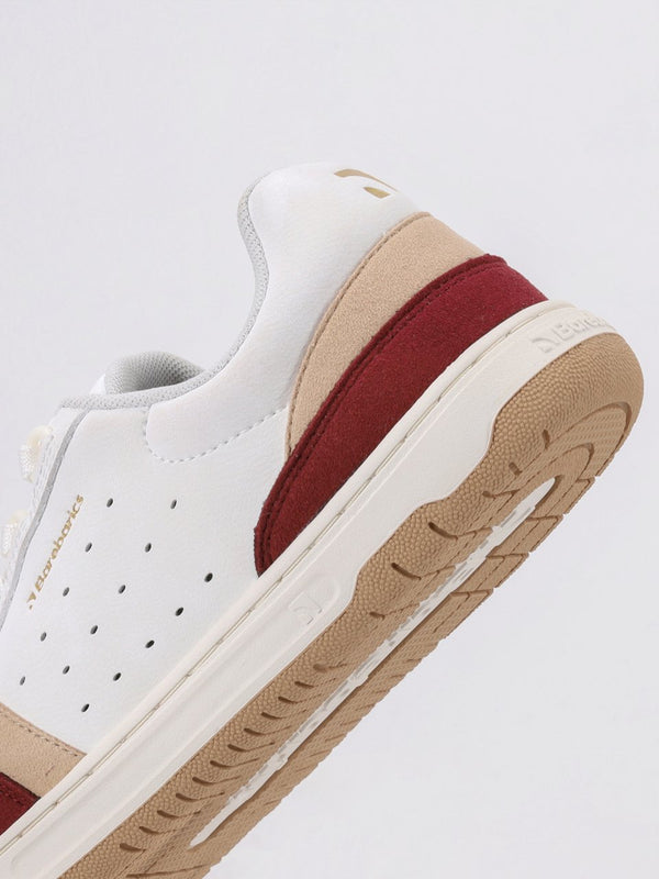 Barebarics Wave 2.0 – fehér és bordó barefoot sneaker