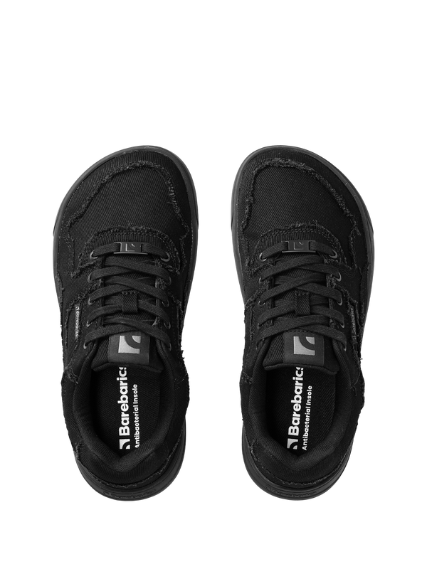 Barebarics Zing Denim - All Black barefoot sneaker – 7