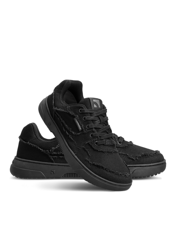 Barebarics Zing Denim - All Black barefoot sneaker – 3