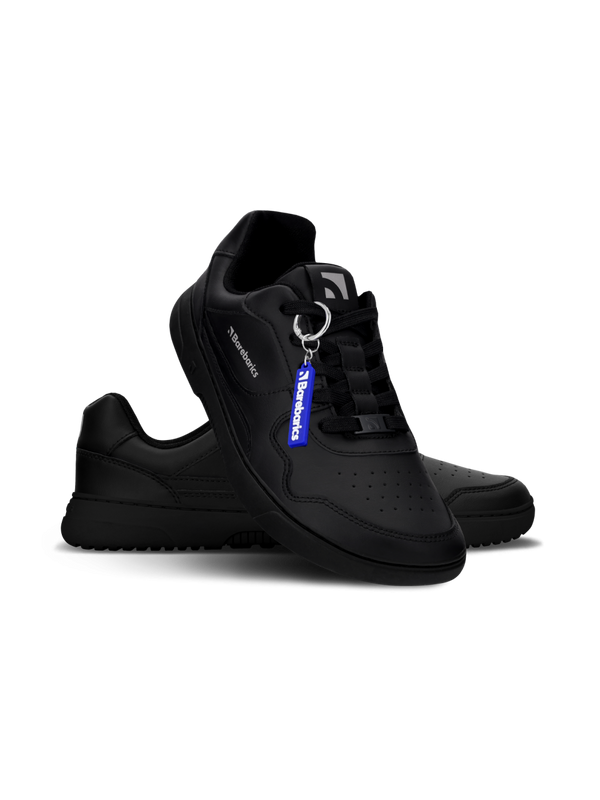 Barebarics Zing – teljesen fekete bőr barefoot sneaker