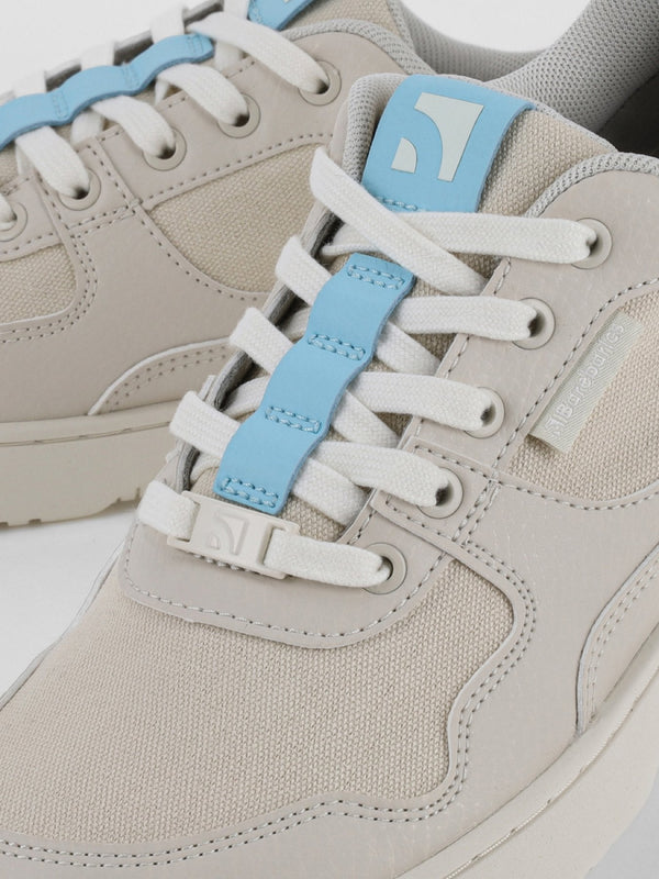 Barebarics Zing - Off-White & Blue barefoot sneaker – 2