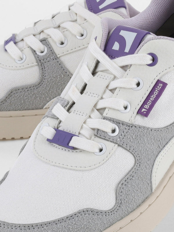 Barebarics Zing - White & Purple barefoot sneaker – 2