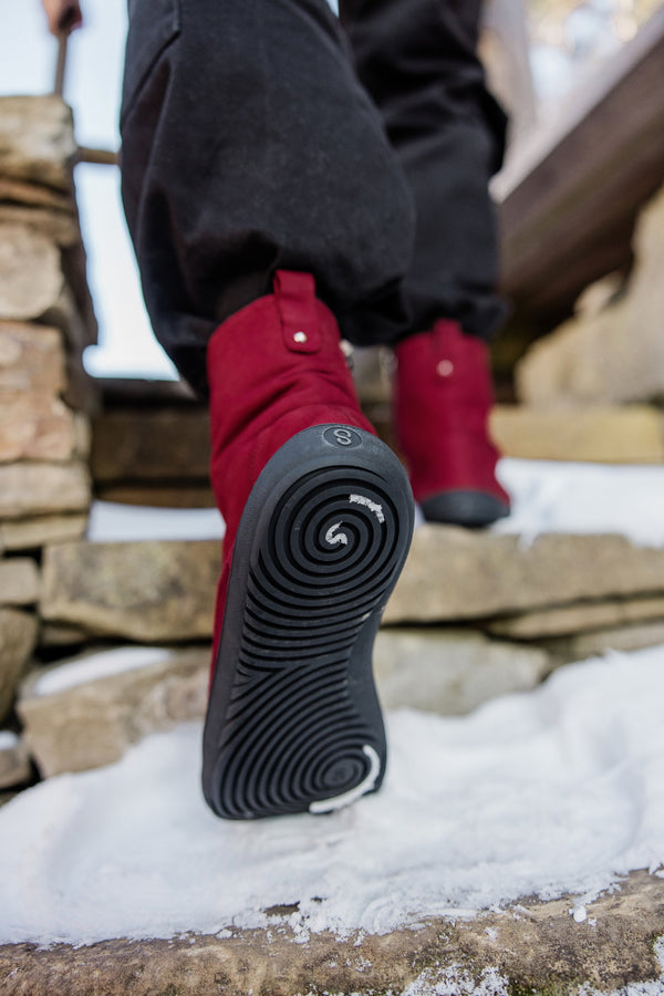 Shapen COZY 2.0 bordó barefoot csizma