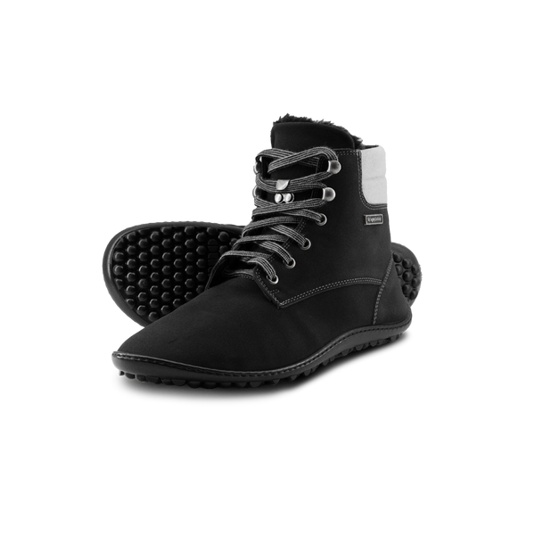 Leguano Icebare Fekete Téli magasszárú barefoot csizma