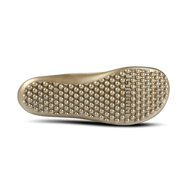 Leguano GO:Bézs/arany Mezítlábas Félcipő