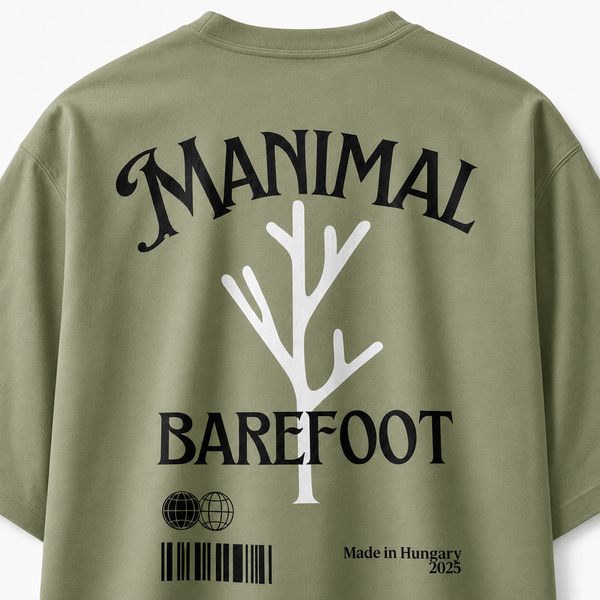 Manimal Roots barefoot póló – Olívazöld
