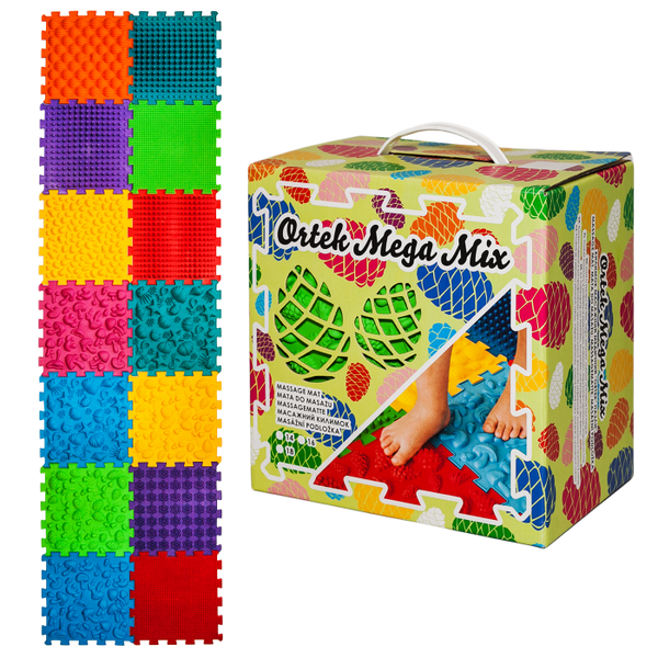 Puzzle Mix Orthopedic Massage Mat 14 pieces