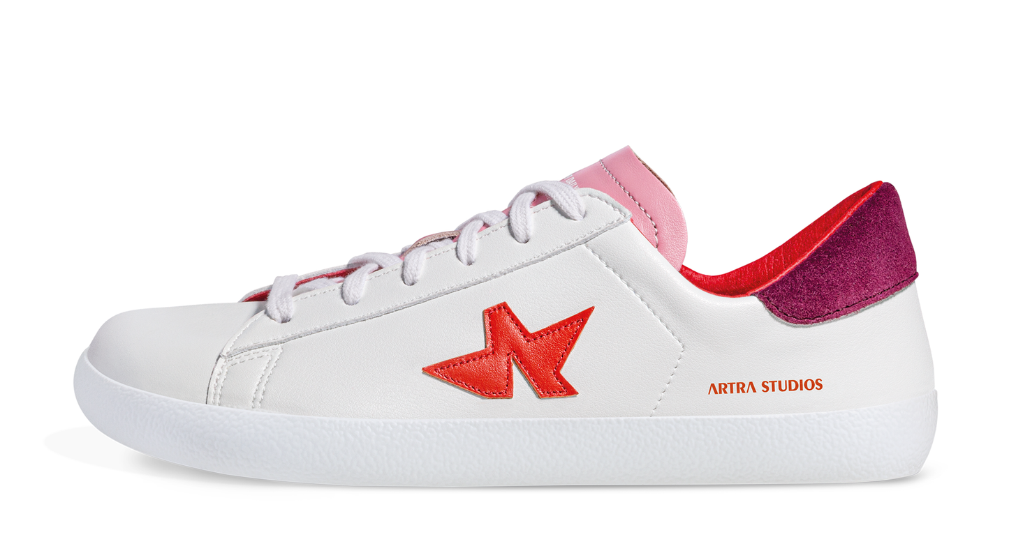 Artra Sky white/red/pink sneaker