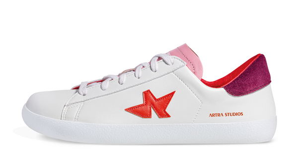 Artra - Sky VEGAN Sneaker - White/Red/Pink