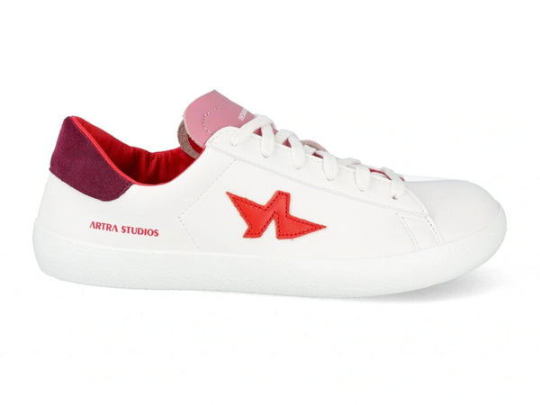 Artra - Sky VEGAN Sneaker - White/Red/Pink