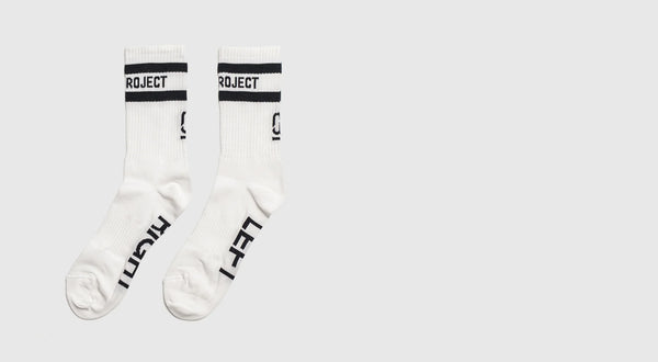 Ohne Project Barefoot Fehér/Fekete Retro Zokni