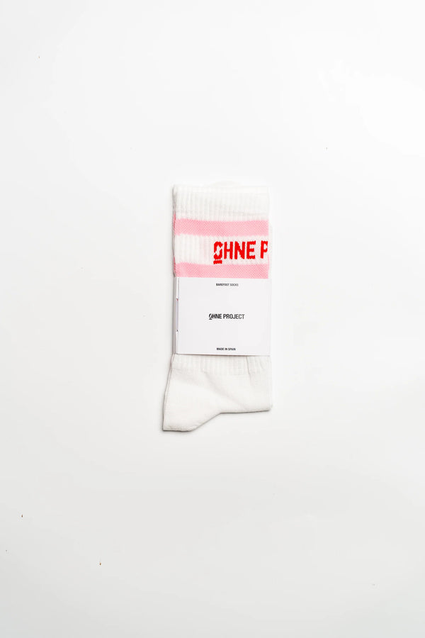 Ohne Project Barefoot Fehér/Pink/Piros Retro Zokni