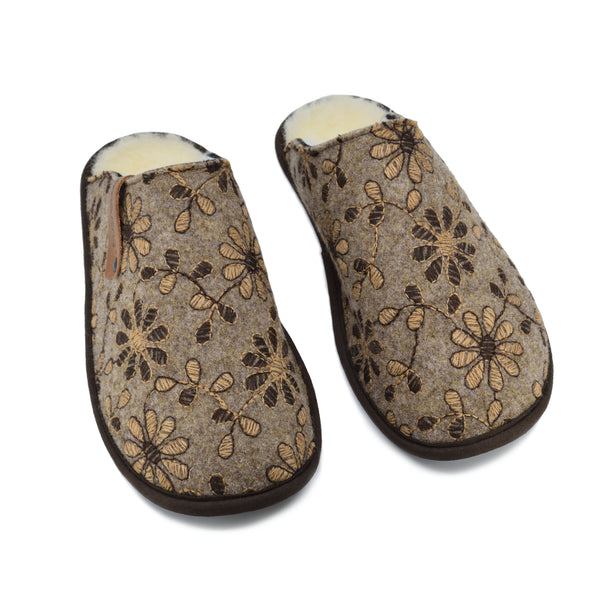 OmaKing Slippers Jugu with Natural felt and Lambswool