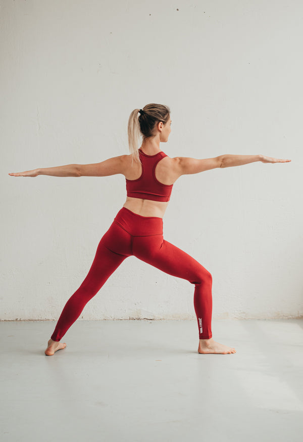 Organikus pamut sportmelltartó - Bordópiros