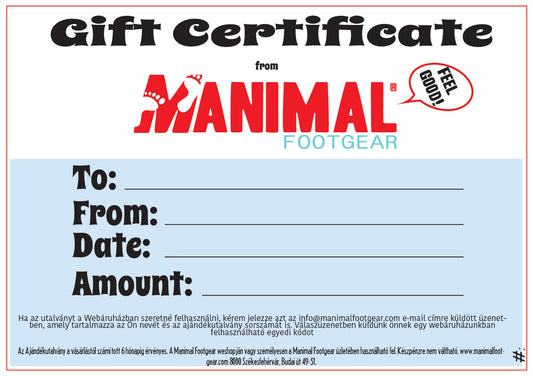 Manimal GIft Certificate!