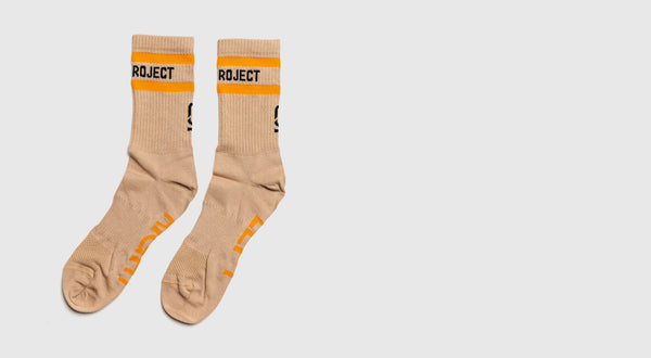 Ohne Project Barefoot Retro Socks - Beige/Orange