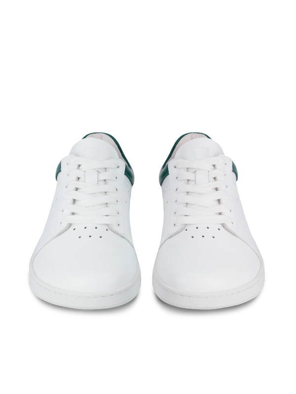 Barebarics Enigma – fehér és sötétzöld barefoot sneaker