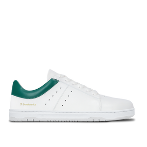 Barebarics Enigma – fehér és sötétzöld barefoot sneaker
