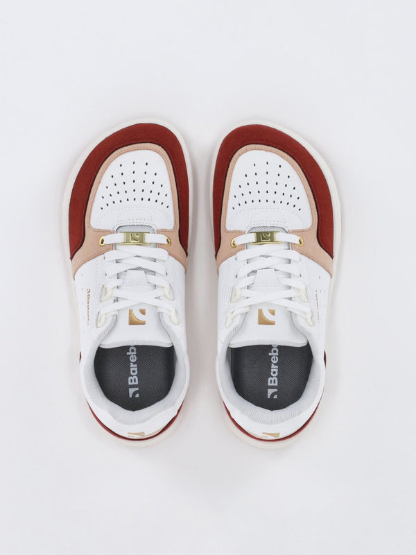 Barebarics Wave 2.0 – fehér és bordó barefoot sneaker