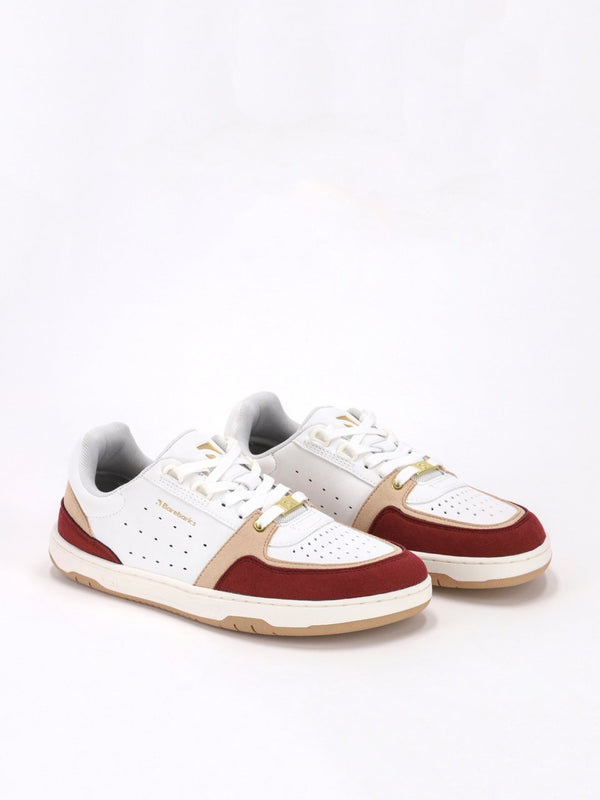 Barebarics Wave 2.0 – fehér és bordó barefoot sneaker