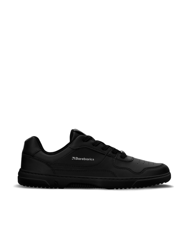 Barebarics Zing – teljesen fekete bőr barefoot sneaker