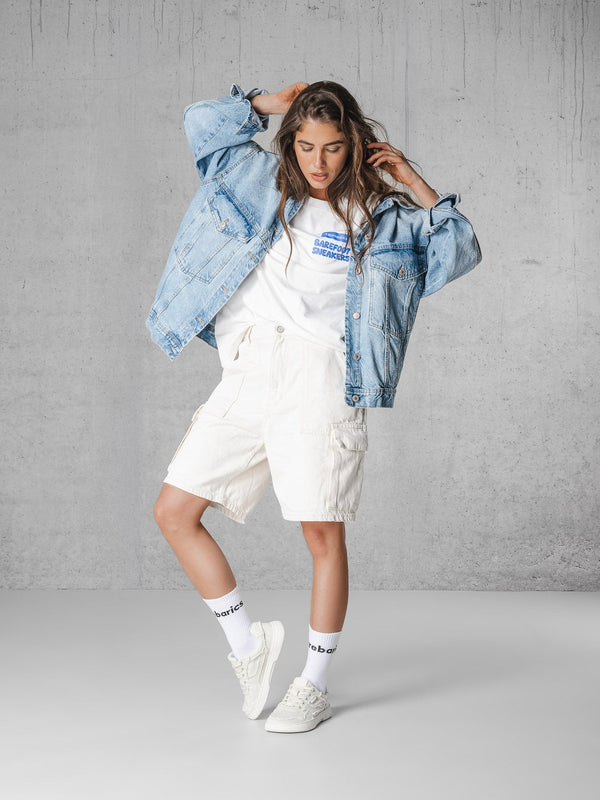 Barebarics Zing Denim - Cream White barefoot sneaker – 5