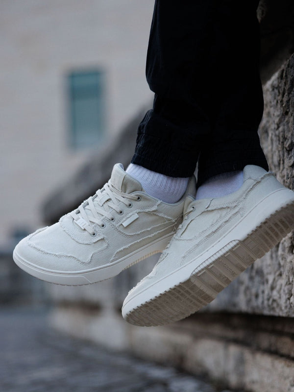 Barebarics Zing Denim - Cream White barefoot sneaker – 2
