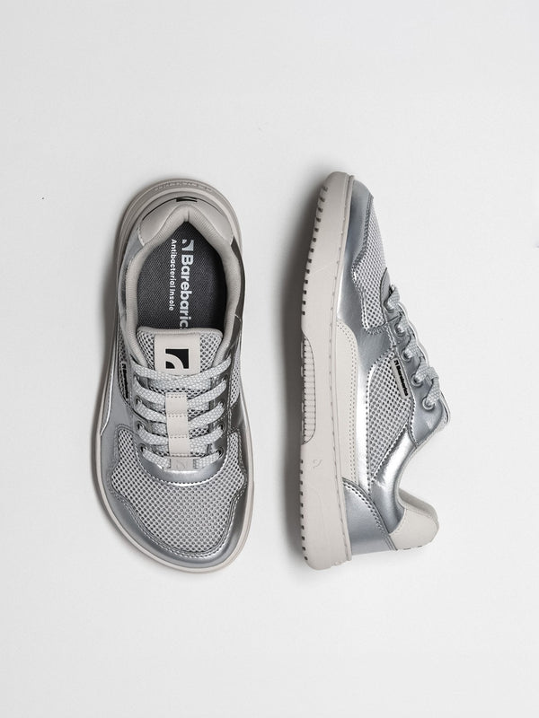 Barebarics Zing - Fresh - Silver barefoot sneaker – 2