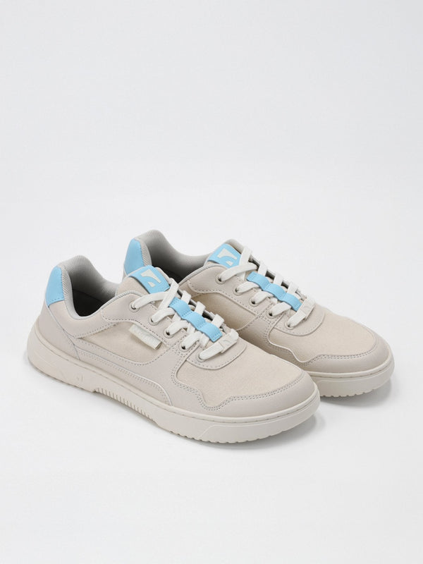 Barebarics Zing - Off-White & Blue barefoot sneaker – 3