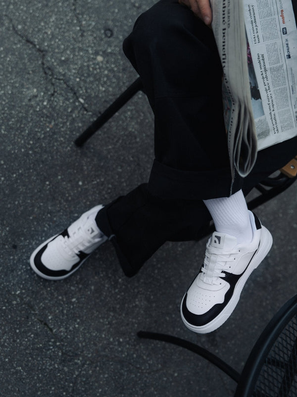 Barebarics Zing - White & Black barefoot sneaker – 4
