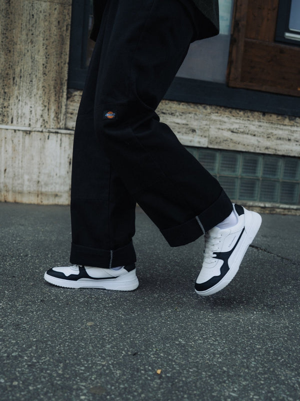 Barebarics Zing - White & Black barefoot sneaker – 8