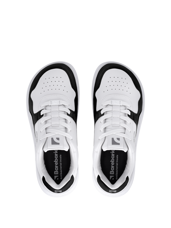 Barebarics Zing - White & Black barefoot sneaker – 7