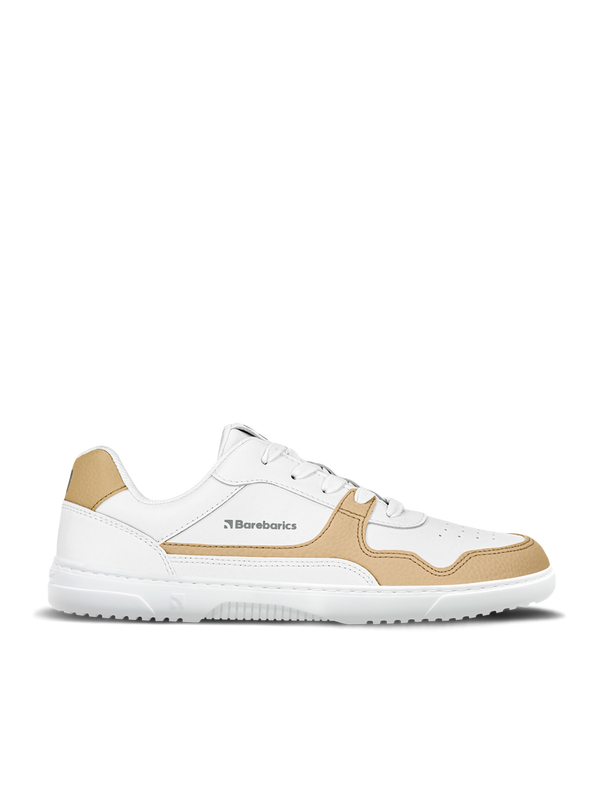 Barebarics Zing - White & Cream barefoot sneaker – 1
