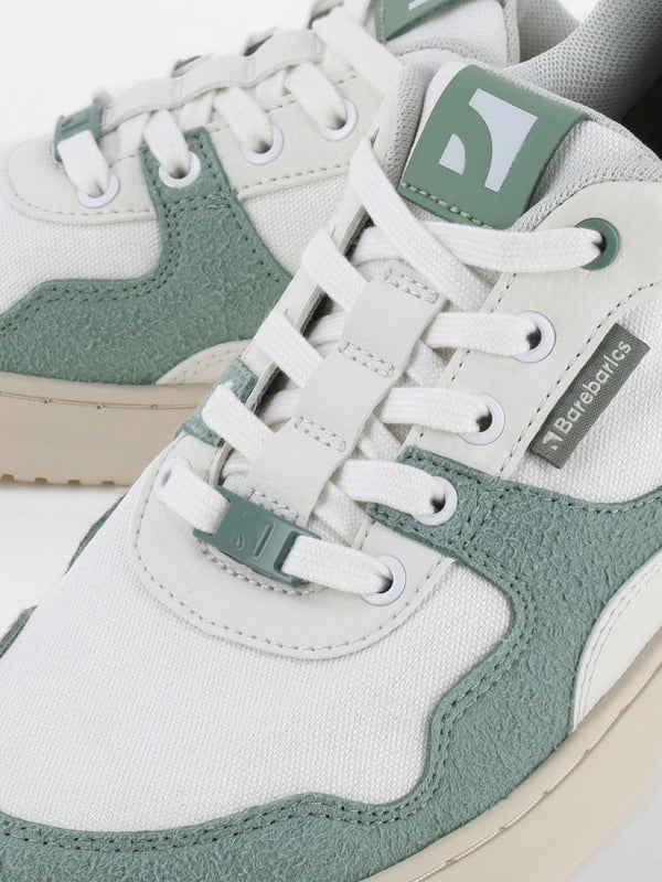 Barebarics Zing - White & Green barefoot sneaker – 2