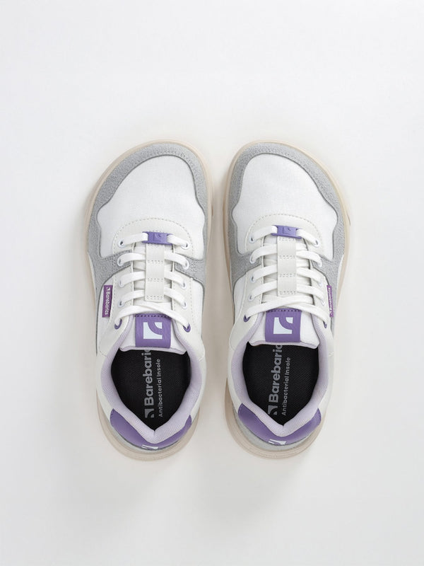 Barebarics Zing - White & Purple barefoot sneaker – 5