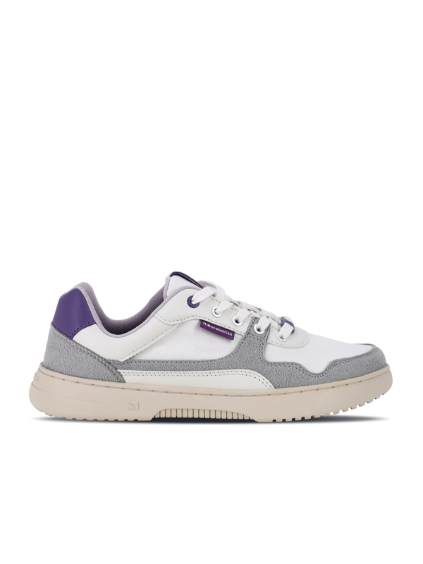 Barebarics Zing - White & Purple barefoot sneaker – 1