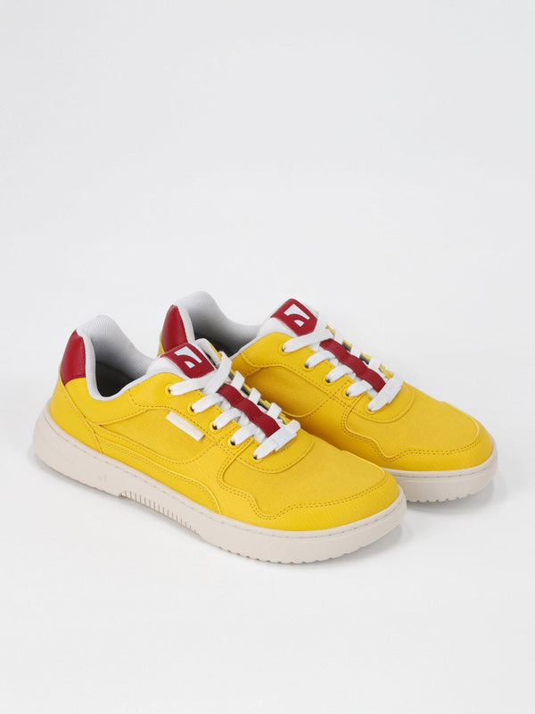 Barebarics Zing - Yellow & Red barefoot sneaker – 3