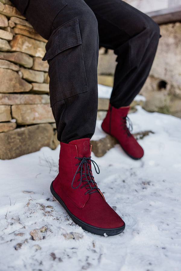 Shapen COZY 2.0 bordó barefoot csizma